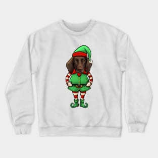 German Shorthaired Pointer Christmas Elf Crewneck Sweatshirt